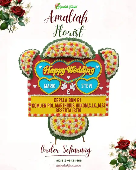 Papan Bunga Pernikahan Pecuk